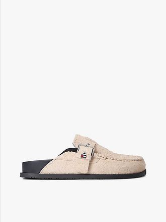 Tommy Hilfiger Textured Suede Buckle Mules
