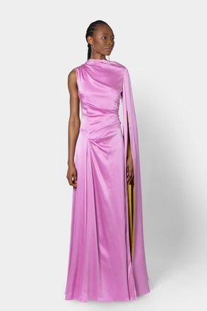 Roksanda Ilincic Oma Floor Length Silk Dress in Lilas/zinnia at Nordstrom, Size 6