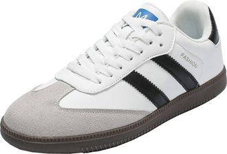 Generic Men Retro Board Shoes are Breathable Comfortable Cushioned Anti Slip Running and Hiking Sports Shoes (White,6.5)