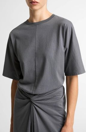 Vince Dolman Sleeve Cotton T-Shirt in Oceana at Nordstrom, Size Xx-Small