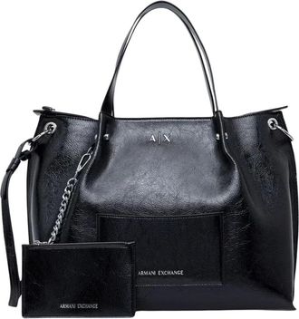 A|X Armani Exchange Bolso Shopper Crinkle - Bags - Mujer - Negro - ONE SIZE