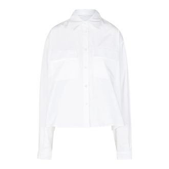 Mauro Grifoni Shirts, female, White, Size: M Poplin Shirt with Classic Collar