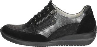 Waldl&auml;ufer Himona Vetersneaker - Dames - Sneakers - Zwart - 39 EU - Leer - Schoenen