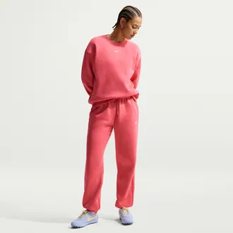 Nike Womens Nike Sportswear Phoenix Fleece High-Waisted Oversized Sweatpants in Pink | FZ5996-894