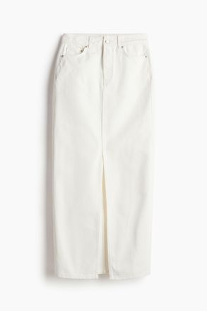 H&M Maxijupe aus Denim - Weiss