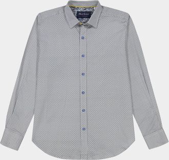 Robert Graham Mens Caveda Micro-Geometric Stretch Sport Shirt