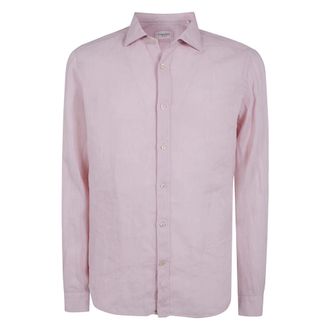 Tintoria Mattei Linnen Overhemd - Heren - Casual Overhemden - Roze - 2XL - Linnen - Overhemden