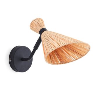 La Redoute Interieurs Wandlamp in metaal en raffia, Rozza