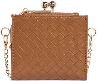 Dolce Vita Norlia Woven Faux Leather Coin Purse in Brown at Nordstrom Rack