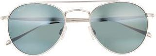Maui Jim 52mm Polarized Aviator Sunglasses in Silver Silver Grey at Nordstrom Rack