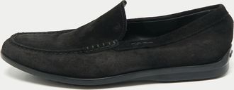 Tod's Tods Black Suede Slip On Loafers