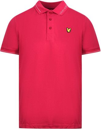Lyle & Scott Cranberry Branded Collar Polo Shirt