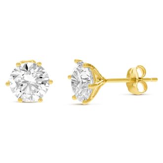 Vir Jewels 4 cttw Lab Grown Diamond Stud Earrings in 14K Gold With Push Backs For Women