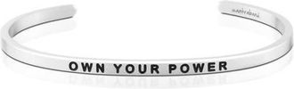 Mantra Own Your Power, Know Your Worth bracelet in Silver at Nordstrom