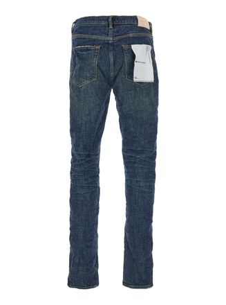 Purple Stonewashed Denim Jeans - Blue