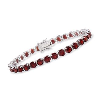 Ross-Simons Garnet Tennis Bracelet in Sterling Silver