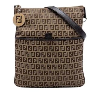 Fendi Pre-owned Cross Body Bags, female, Brown, Size: ONE SIZE Pre-owned Canvas Crossbody Bag