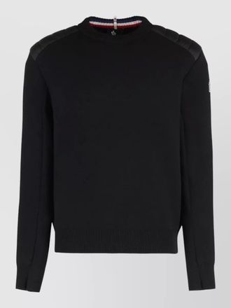 Moncler virgin wool crew neck knitwear sweater