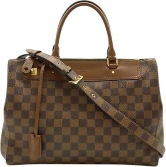 Louis Vuitton Pre-owned Damier Greenwich 2way Bag - Dames - Vintage Handtas - Bruin - ONE Size - Vintage