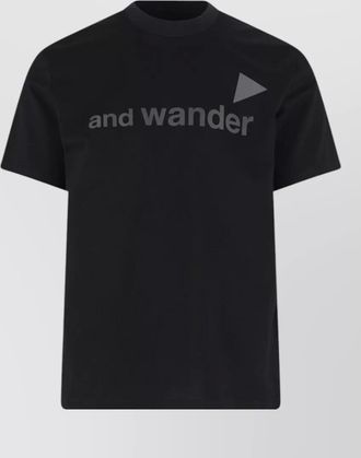 And Wander crew neck short sleeve graphic print shirt