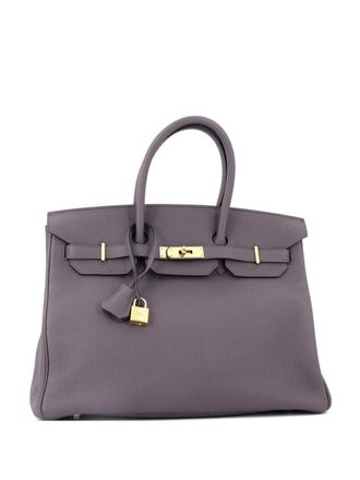 Herm&egrave;s Birkin Handbag Grey Togo with Gold Hardware 35 tote bag - Grijs
