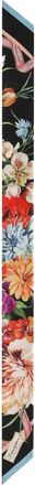 Dolce & Gabbana Foulard con stampa a fiori - Nero