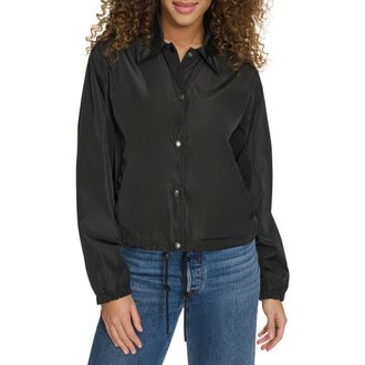 Champion Cropped Coachs Jacket in Black at Nordstrom Rack, Size X-Large