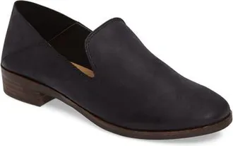 Lucky Brand Cahill Flat in Black Leather at Nordstrom, Size 6.5