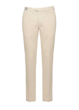 Devore Incipit Ivory Cotton Straight-Leg Pants