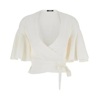 Jacquemus Blouses, female, White, Size: 2XS Paysan Knit