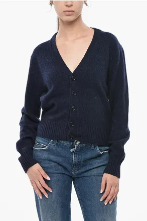 Ami Cashmere-Blend V-Neck Cardigan size L