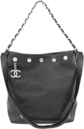 Chanel Pre-owned Lambskin Schoudertas - Dames - Vintage Schoudertas - Zwart - ONE Size - Leer - Vintage