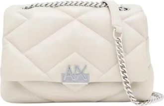 A|X Armani Exchange Vicky M Schoudertas - Dames - Schoudertassen - Beige - ONE Size - Polyester - Tassen