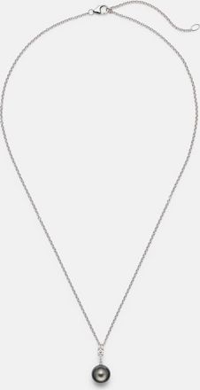 Mikimoto Collana in oro bianco 18kt con perla e diamanti