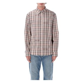 Off-white Casual Shirts, male, Multicolor, Size: L Marker Check Flannel Regular Shirt