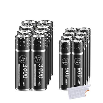 OEM Bater&iacute;a Recargable, Capacidad De 3400 Mwh, Tecnolog&iacute;a De Carga Inteligente, 8 Pilas Aa