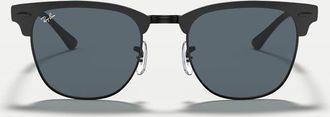Ray-Ban Clubmaster - Occhiali da sole neri con lenti blu-Nero