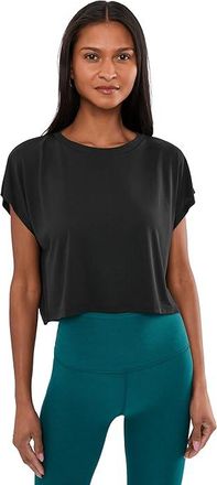Beyond Yoga Studio Luxe Cropped T-Shirts Womens Workout Black : XL, Modal/Polyester