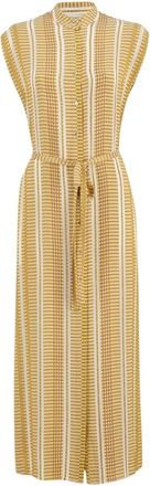 Zeus + Dione Ivoor Zijden Overhemdjurk - Dames - Shirt Kleedjes - Beige - XS - Kleedjes