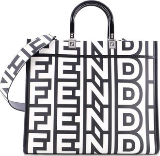 Fendi x Marc Jacobs Sunshine Shopper Printed Leather Medium tote bag - Veelkleurig