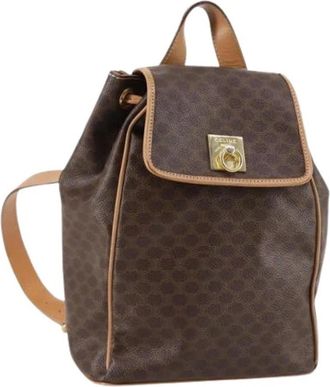 Celine Pre-owned Plastic Rugzak - Dames - Vintage Rugzakken - Bruin - ONE Size - Vintage