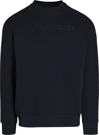 AlphaTauri Felpa girocollo con logo goffrato - Blu