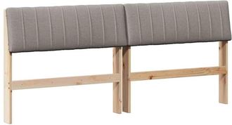 vidaXL Upholstered Headboard Taupe 180 cm Solid Pine Wood vidaXL