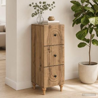 vidaXL Vidaxl Mobile Con Cassetti 33 X 34,5 X 90 Cm Legno Ingegnerizzato