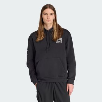 adidas Originals Mens Graphic Hoodie - Black Cotton - Size X-Small