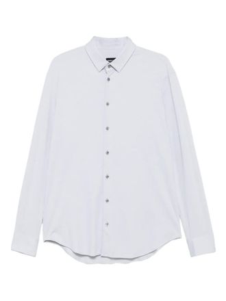 Giorgio Armani long-sleeve shirt - men - Cotton/Polyamide/Spandex/Elastane - 43 - Blue