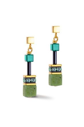 Coeur de Lion Geocube Iconic Precious Earrings in Green at Nordstrom