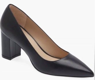 Stuart Weitzman Womens Linsi 75 Block Pump Heels In Black