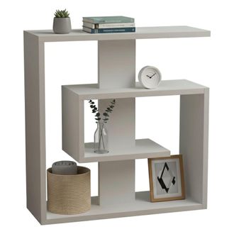 Dmora Mesa De Centro Rumbia, Revistero Multiusos, Forma Rectangular, Tablero De Madera Melaminada, 55x20x57h Cm Blanco
