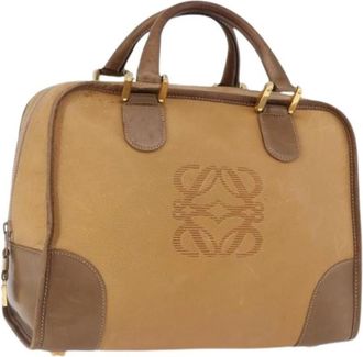 Loewe Pre-owned Hand Bag - Dames - Vintage Handtas - Beige - ONE Size - Leer - Vintage